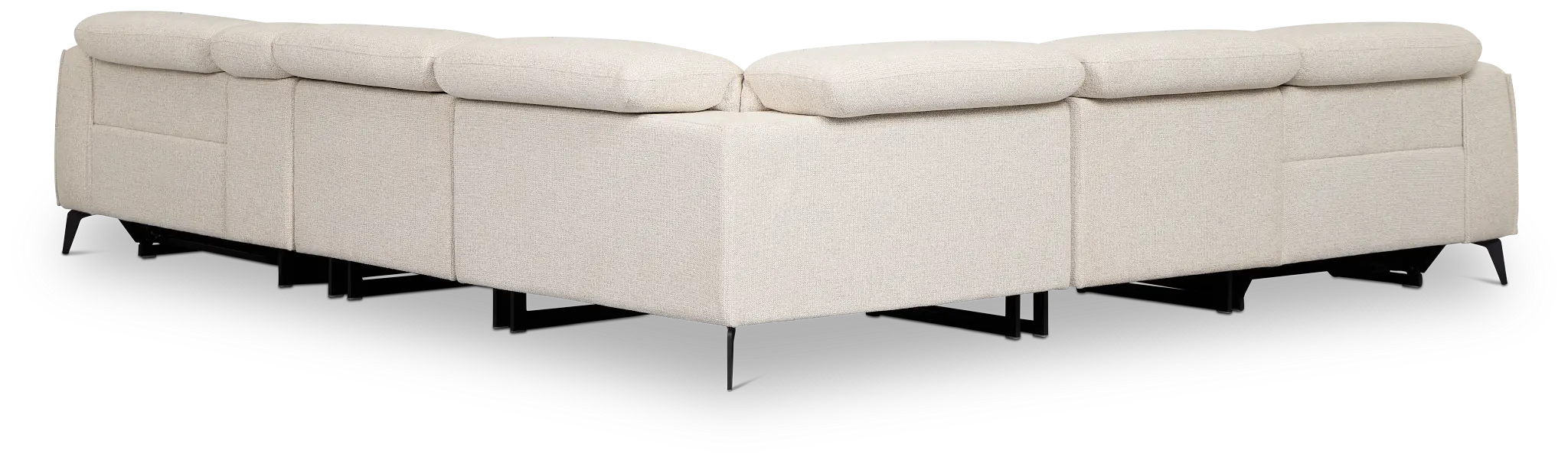 Reyna Light Beige Fabric Medium Dual Power 2-arm Reclining Sectional Reyna Light Beige Fabric Medium Dual Power 2-arm Reclining Sectional