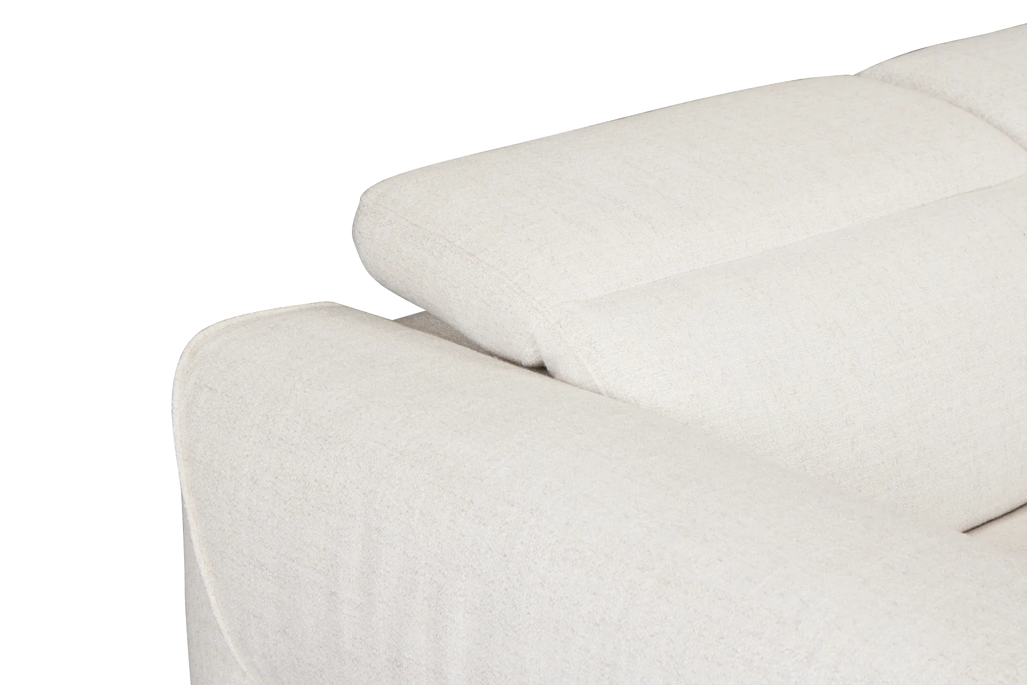 Ellis Light Beige Fabric Small Two-arm Power Reclining Sectional