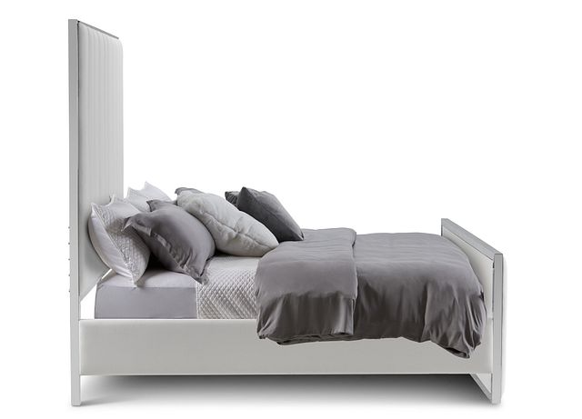 Ocean Drive White Metal Panel Bed