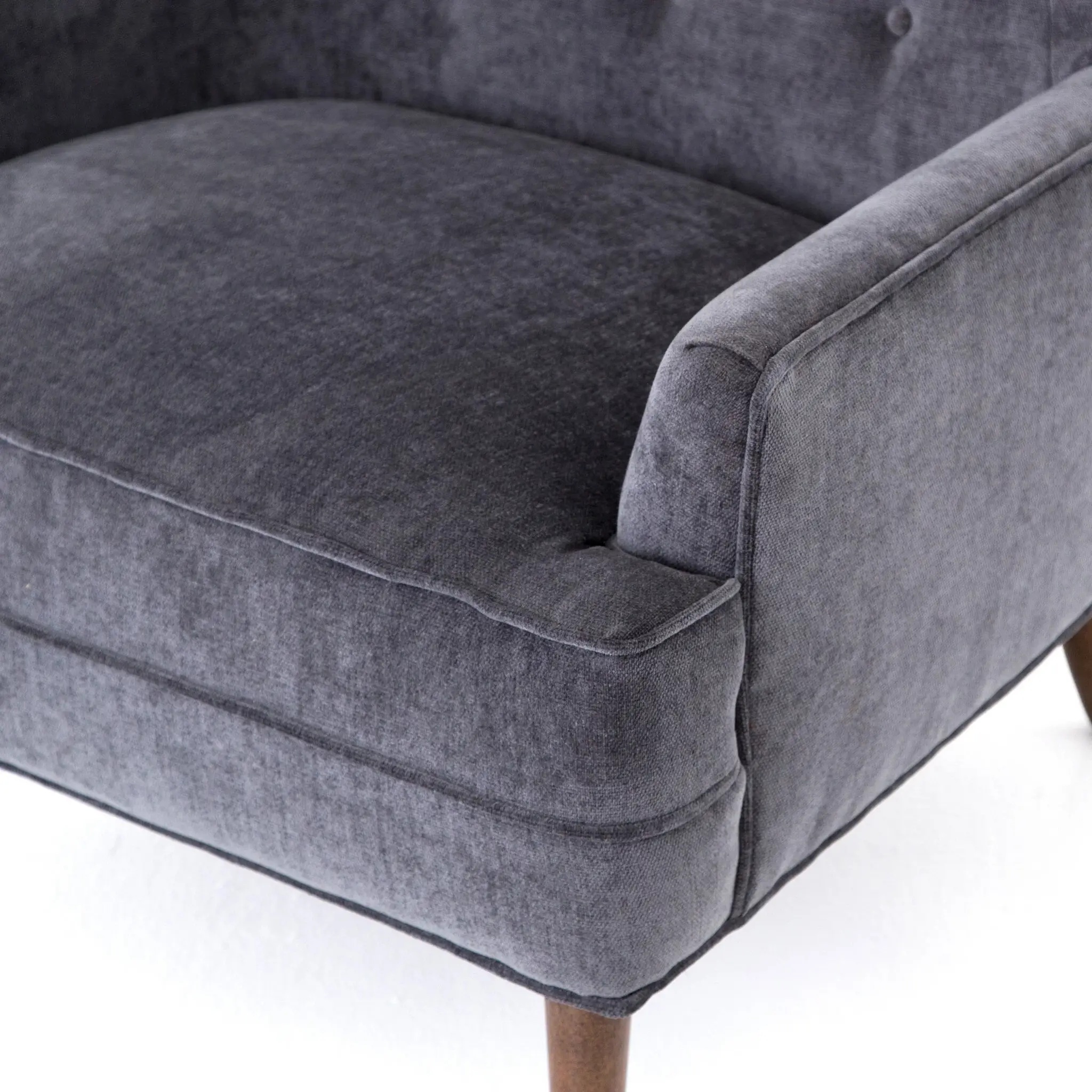 Four Hands Clare Dark Gray Velvet Accent Chair Four Hands Clare Dark Gray Velvet Accent Chair
