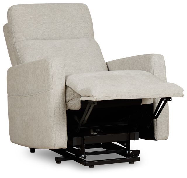 Talon Light Gray Fabric Power Lift Recliner