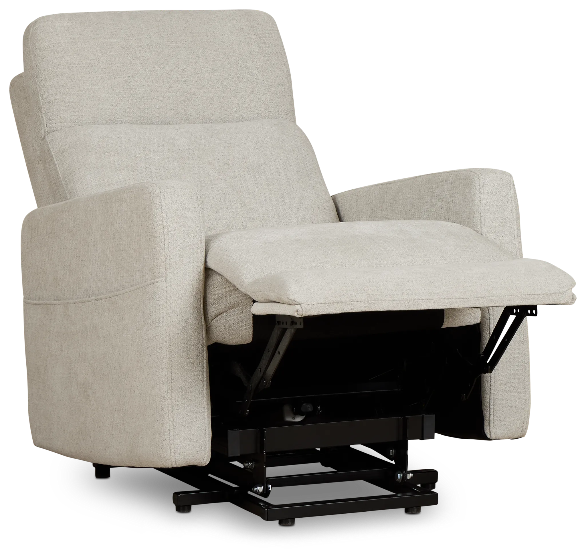Talon Light Gray Fabric Power Lift Recliner