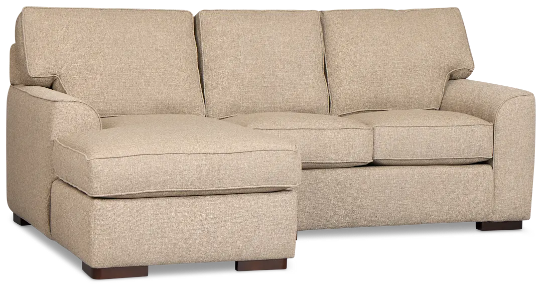 Sinclair Brown Fabric Left Chaise Sectional Sinclair Brown Fabric Left Chaise Sectional