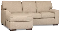 Sinclair Brown Fabric Left Chaise Sectional