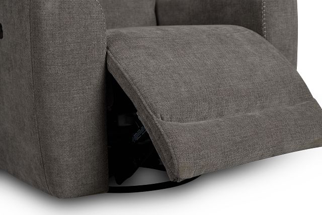 Dean Gray Fabric Power Swivel Glider Recliner