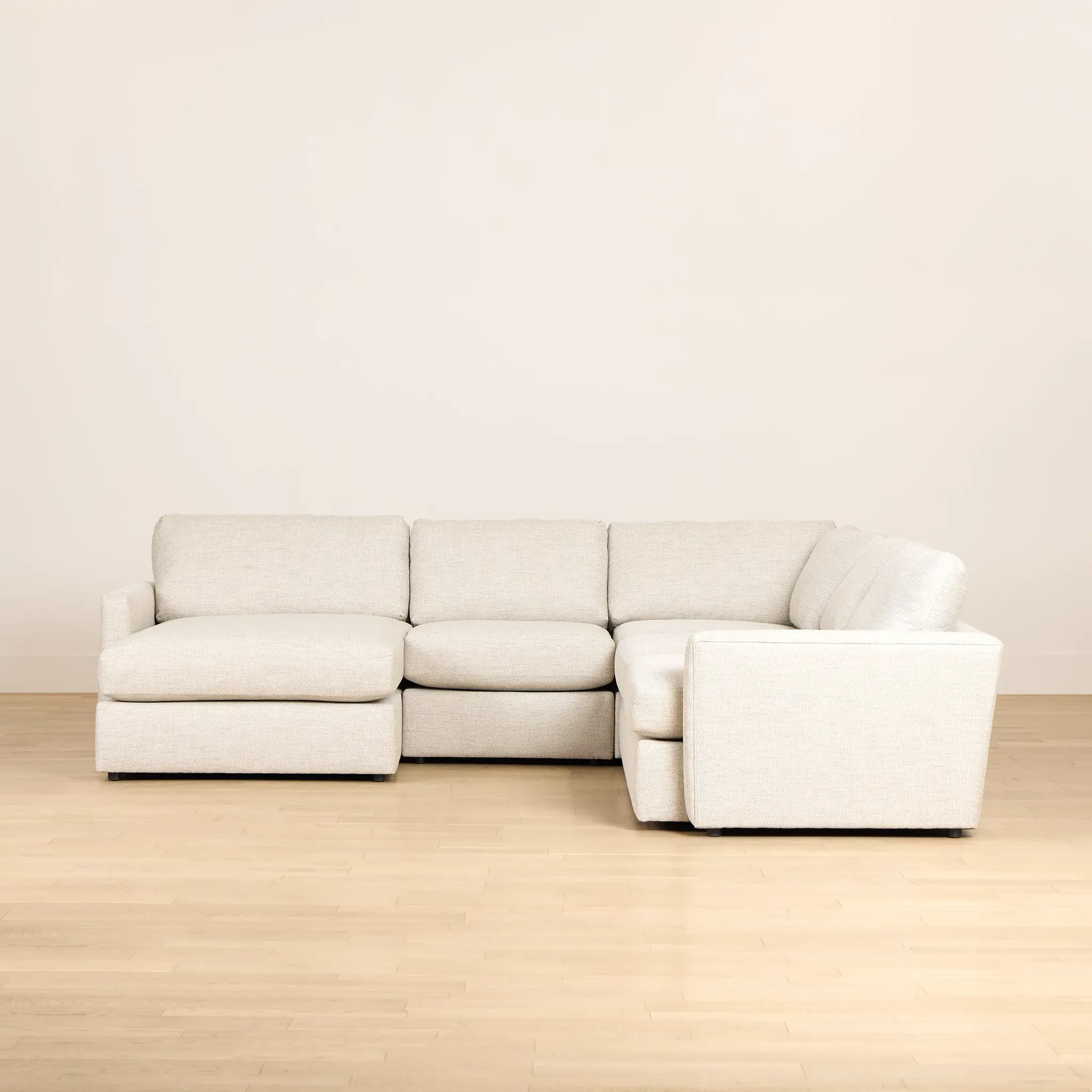 Maxwell Light Gray Fabric Medium Left Chaise Sectional Maxwell Light Gray Fabric Medium Left Chaise Sectional