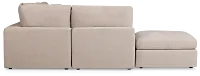 Breeze Taupe Fabric 5pc Bumper Sectional