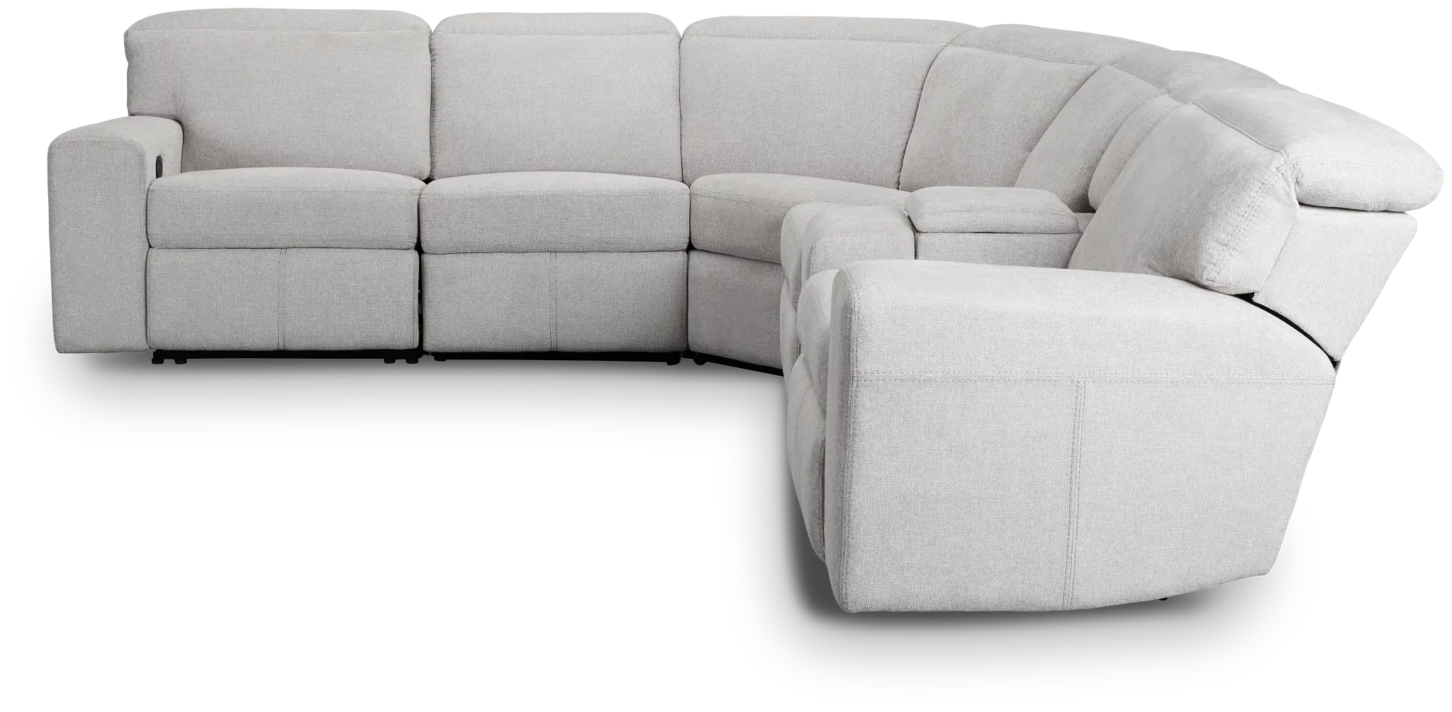 Callum Light Gray Fabric Medium Dual Manual 2-arm Sectional Callum Light Gray Fabric Medium Dual Manual 2-arm Sectional