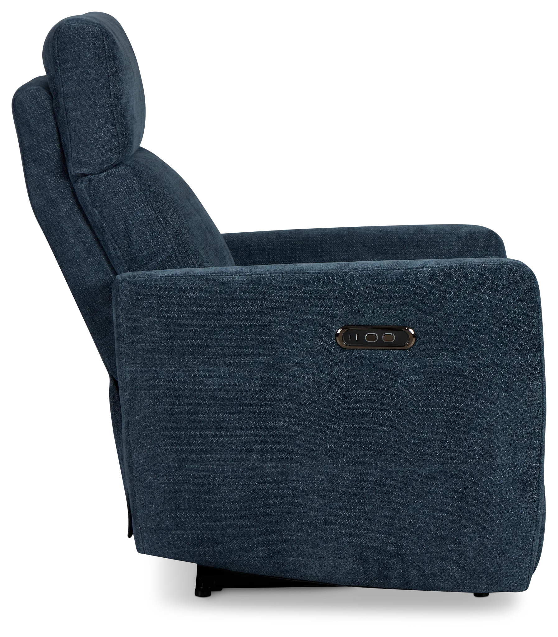 Rae Dark Blue Fabric Power Recliner