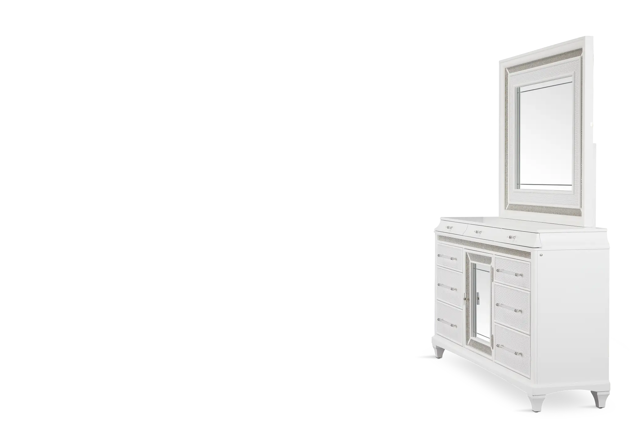 Milan White Dresser & Mirror Milan White Dresser & Mirror