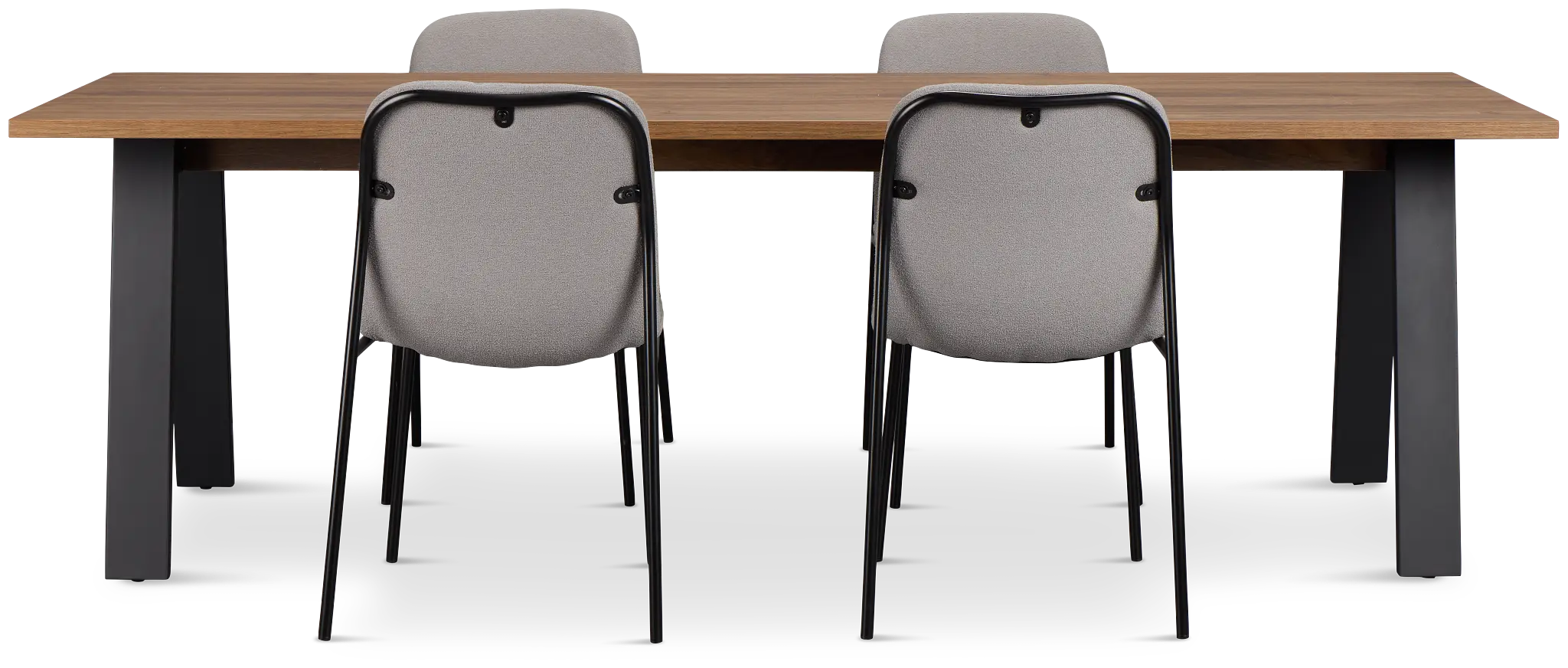 Trento Mid Tone 94" Rectangular Table & 4 Upholstered Chairs Trento Mid Tone 94" Rectangular Table & 4 Upholstered Chairs