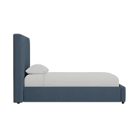 Grayton Elite Dark Blue 54" Upholstered Platform Bed