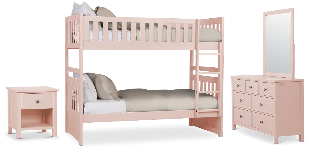 Charleston Pink Bunk Bed Bedroom