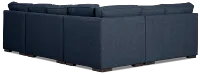 Sinclair Dark Blue Fabric Medium Right Chaise Sectional