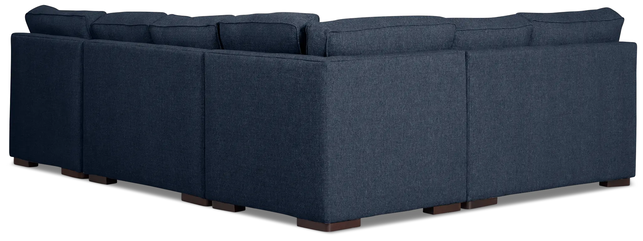 Sinclair Dark Blue Fabric Medium Right Chaise Sectional Sinclair Dark Blue Fabric Medium Right Chaise Sectional