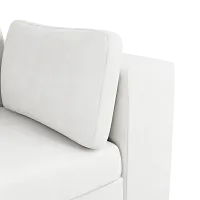 Destin Sutton White Fabric Corner Chair