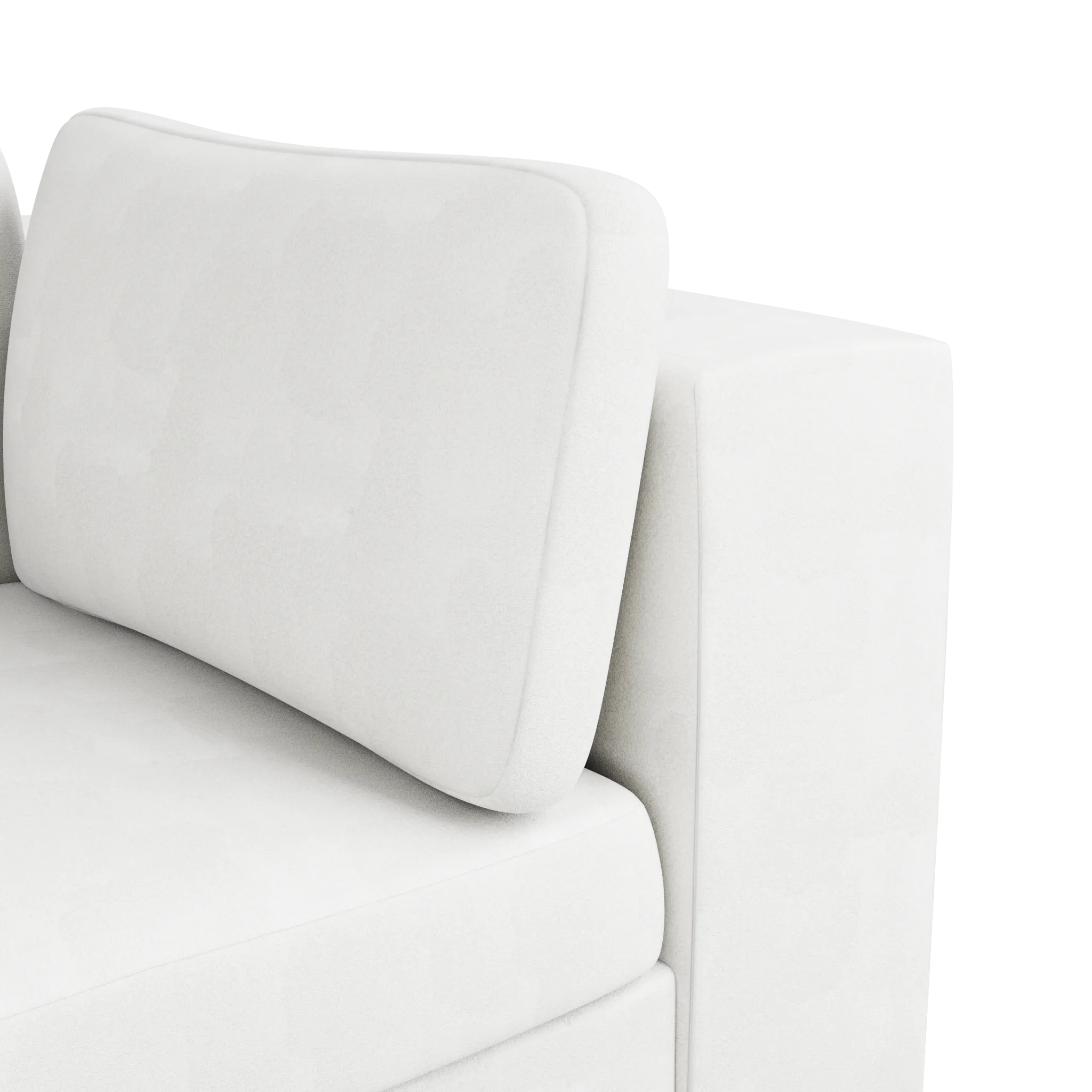 Destin Sutton White Fabric Corner Chair