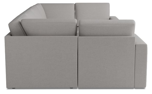 Citymod Light Gray Fabric 8-piece Pit Sectional