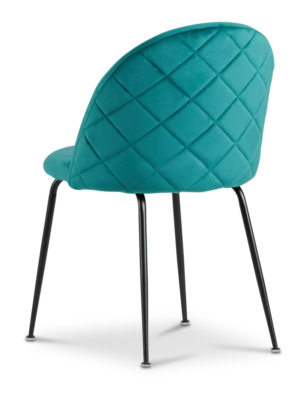 Capri Dark Teal Velvet Upholstered Side Chair W/ Black Legs Capri Dark Teal Velvet Upholstered Side Chair W/ Black Legs