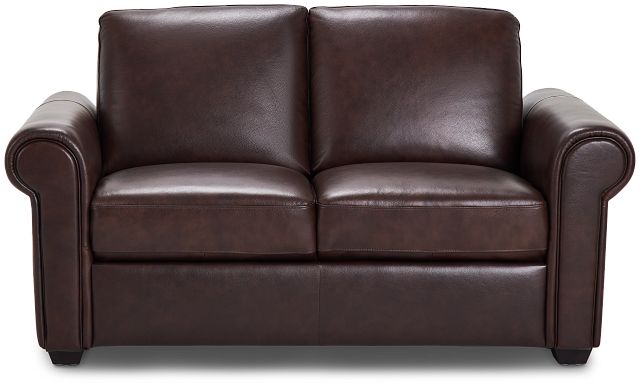 Lincoln Medium Brown Lthr/vinyl Loveseat