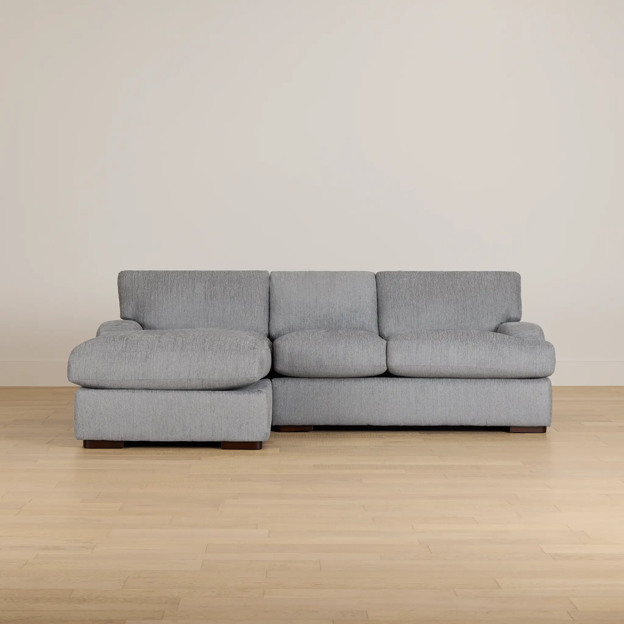 Alpha Light Gray Fabric Left Chaise Sectional Alpha Light Gray Fabric Left Chaise Sectional