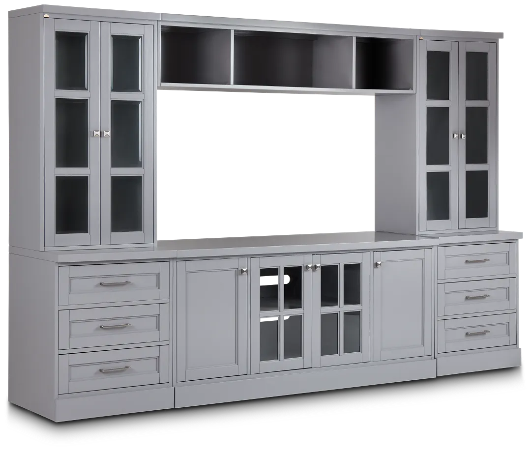 Newport Gray Drawer Entertainment Wall