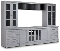 Newport Gray Drawer Entertainment Wall