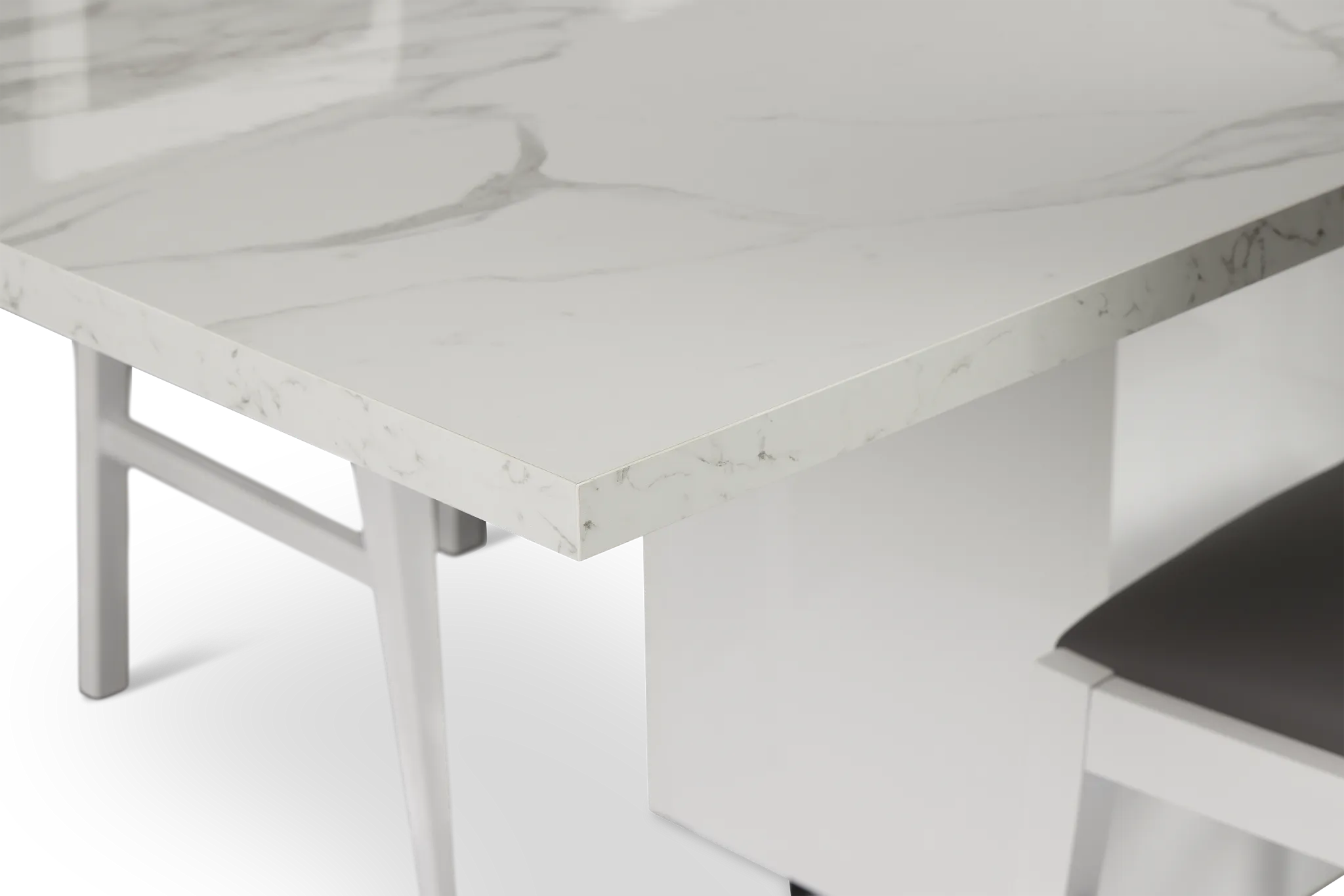 Modena White Rect Table & 4 Chairs