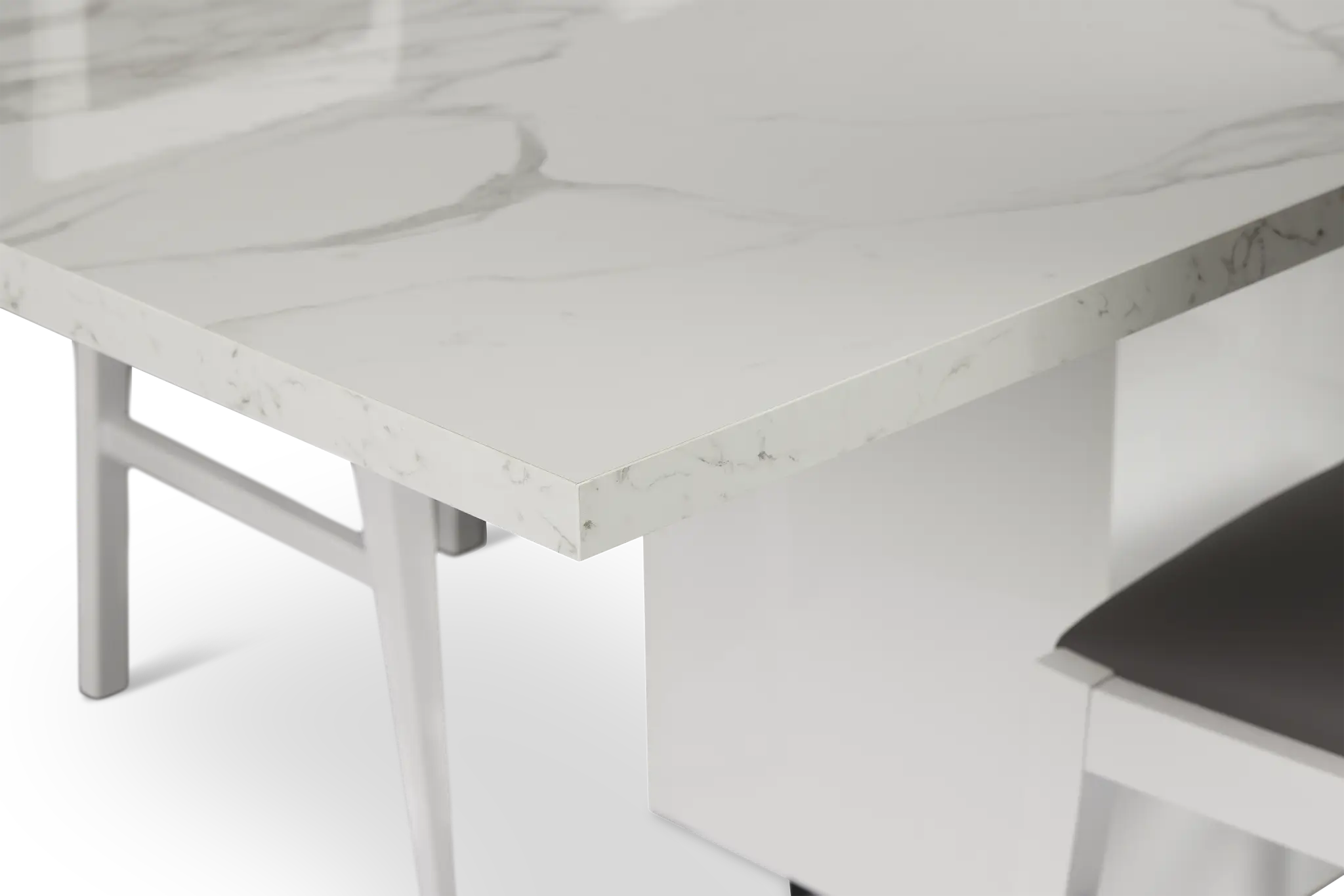 Modena White Rect Table & 4 Chairs Modena White Rect Table & 4 Chairs