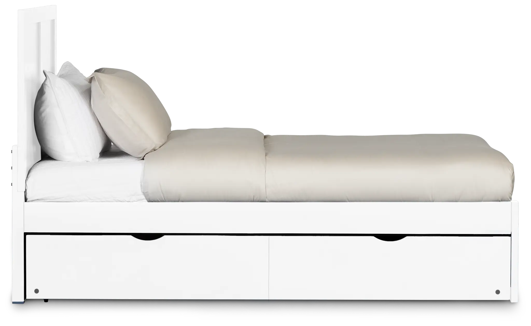 Charleston White Panel Bed With 4 Storage Drawers Charleston White Panel Bed With 4 Storage Drawers