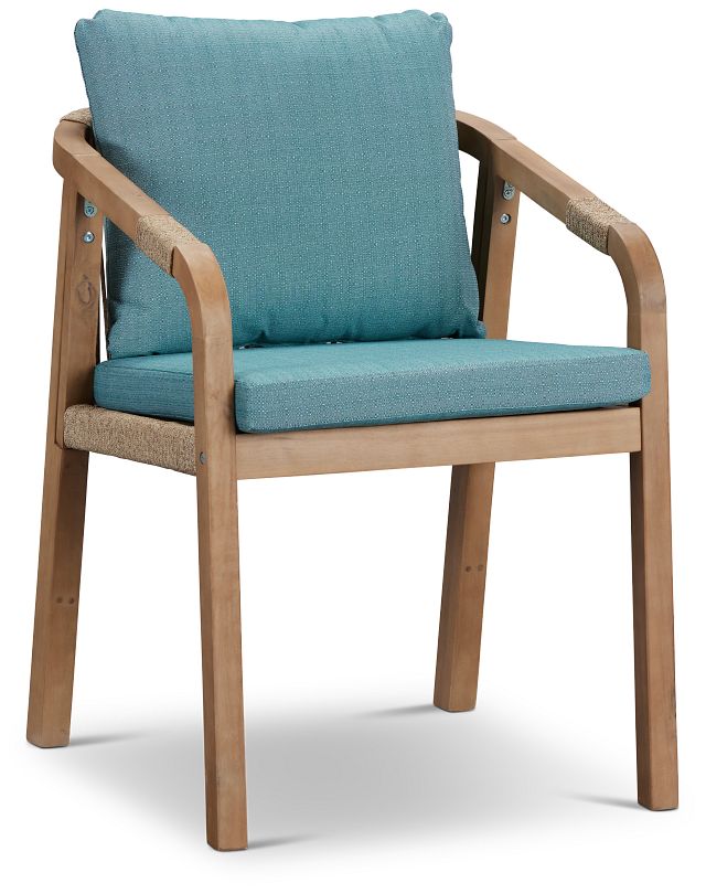 Laguna Teal Cushioned Arm Chair