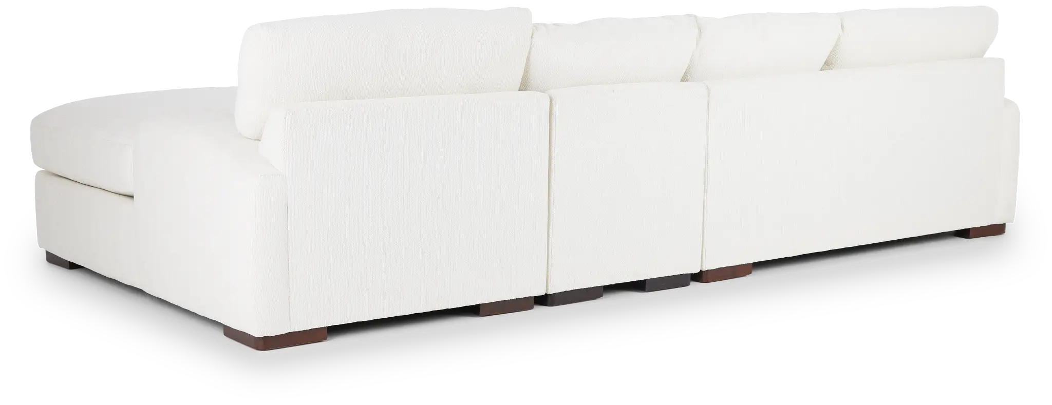 Alpha White Fabric Small Right Chaise Sectional Alpha White Fabric Small Right Chaise Sectional