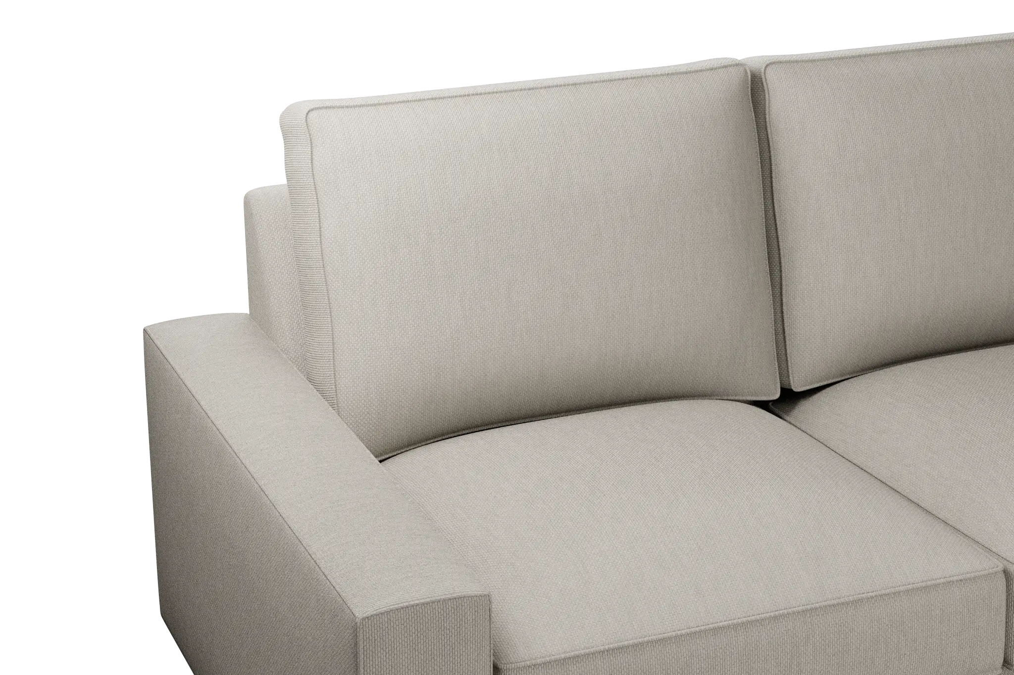 Edgewater Revenue Beige Small Two-arm Sectional Edgewater Revenue Beige Small Two-arm Sectional