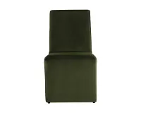 Heron Dark Green Fabric Upholstered Side Chair