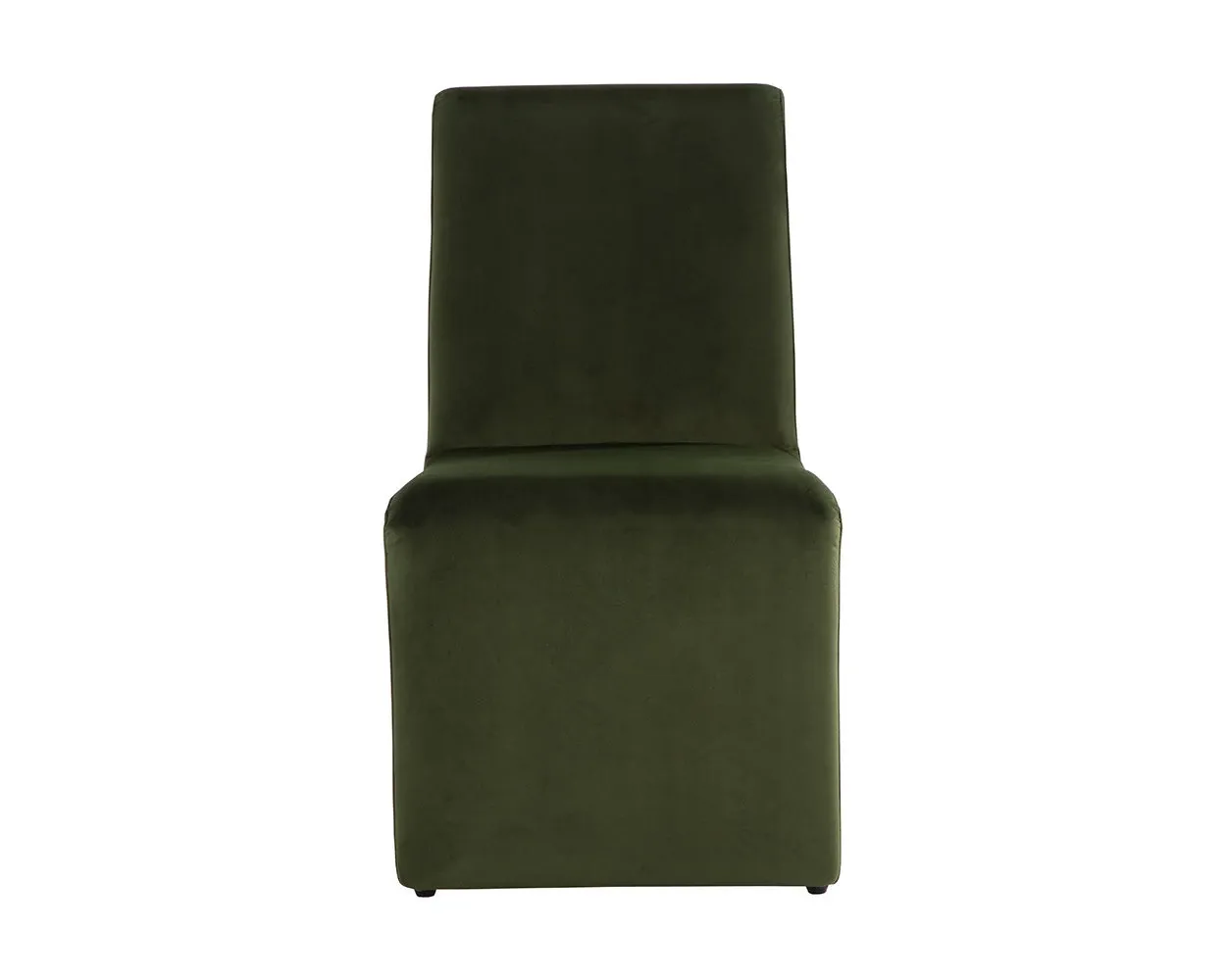 Heron Dark Green Fabric Upholstered Side Chair