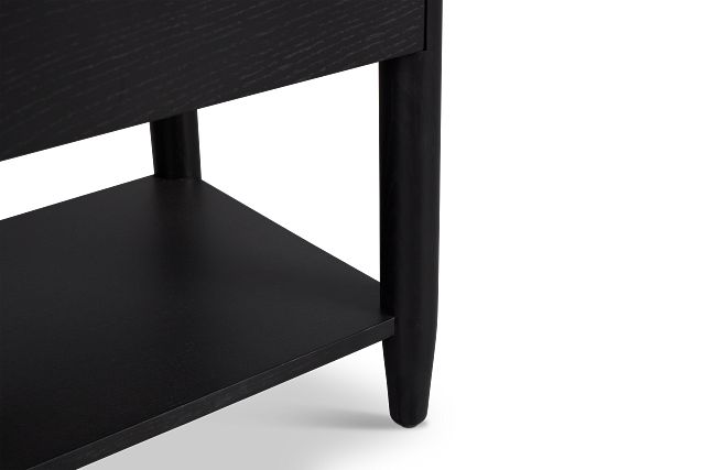 Stockton Black Small Drawer Nightstand