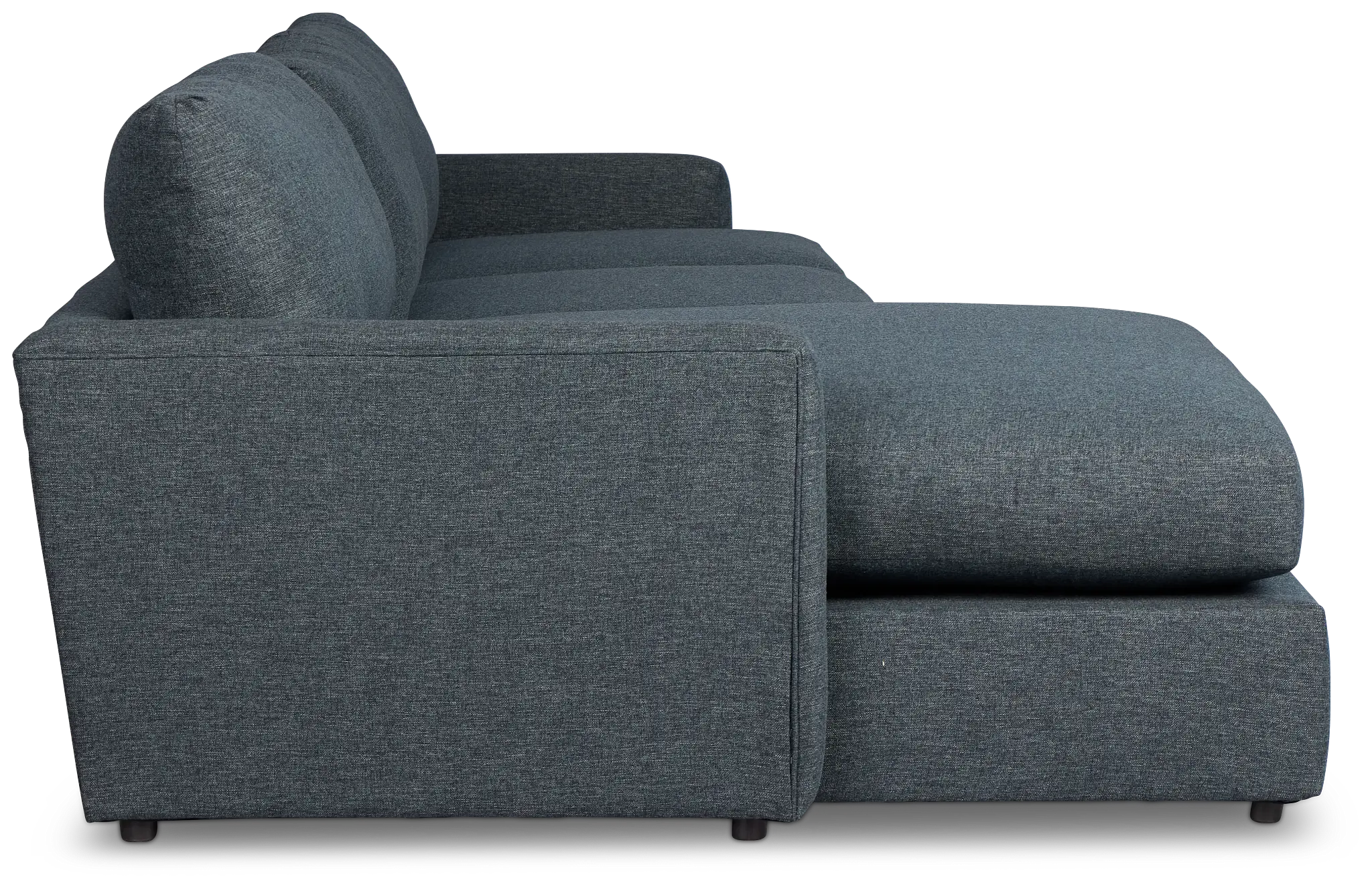 Noah Dark Blue Fabric Small Left Chaise Sectional Noah Dark Blue Fabric Small Left Chaise Sectional