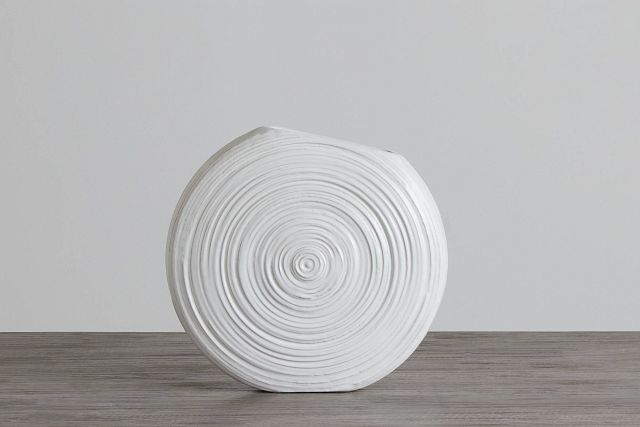 Swirl White Large Vase