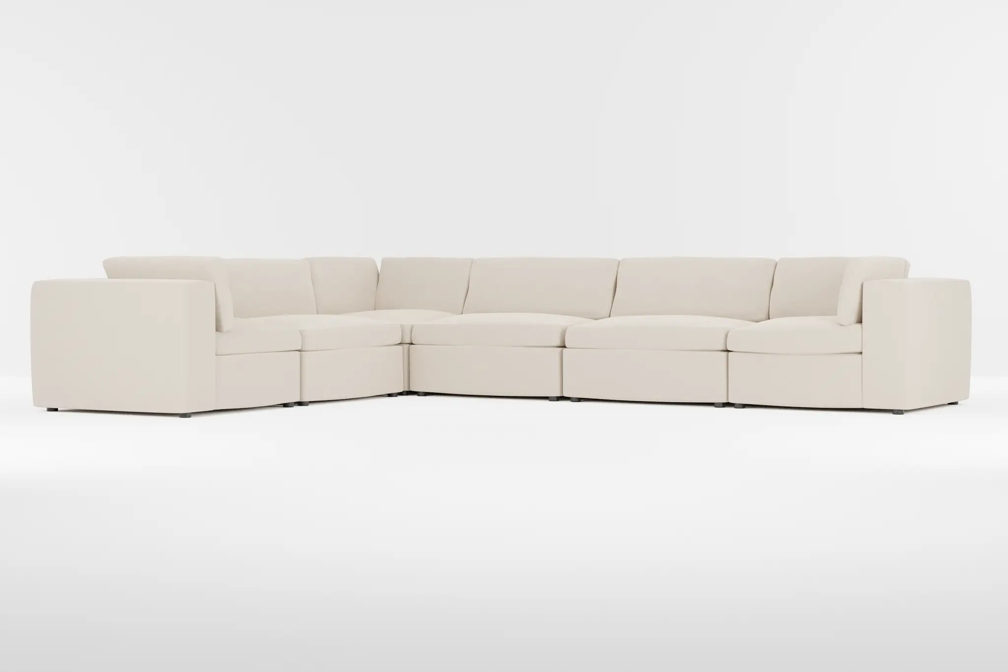 Destin Suave Beige Fabric 6-piece Modular Sectional Destin Suave Beige Fabric 6-piece Modular Sectional