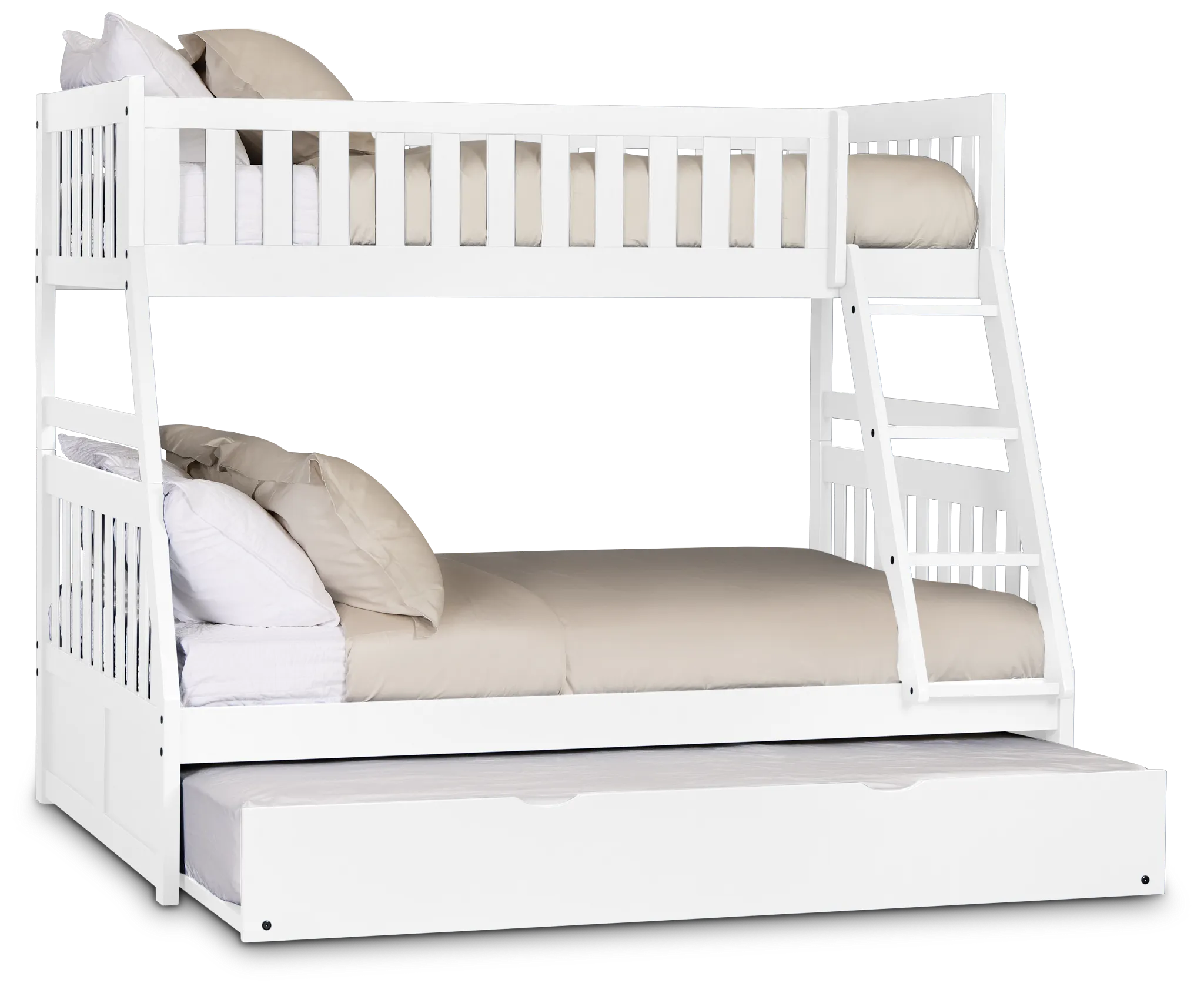Charleston White Trundle Bunk Bed