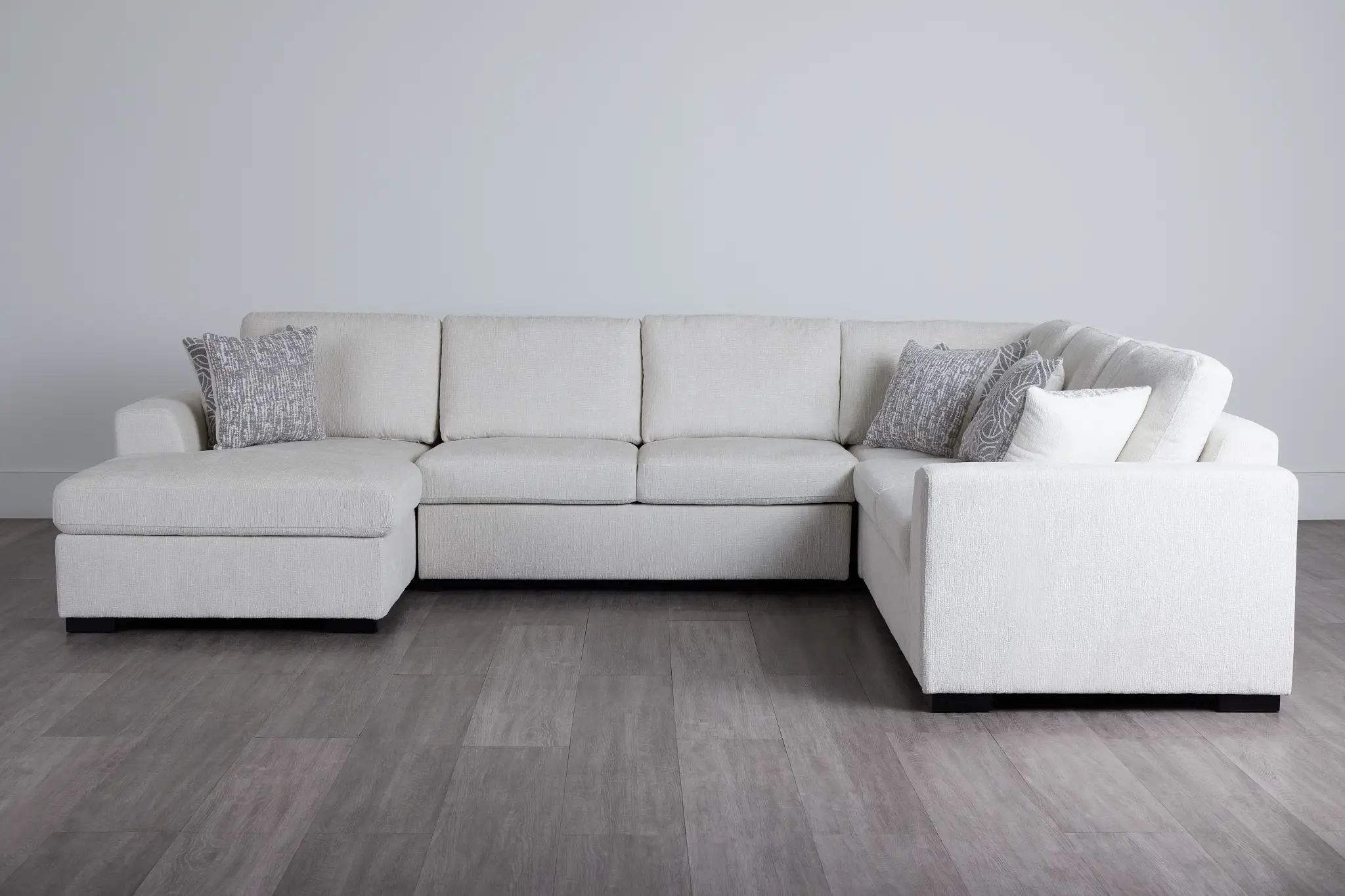 Blakely White Fabric Large Left Chaise Storage Sleeper Sectional Blakely White Fabric Large Left Chaise Storage Sleeper Sectional