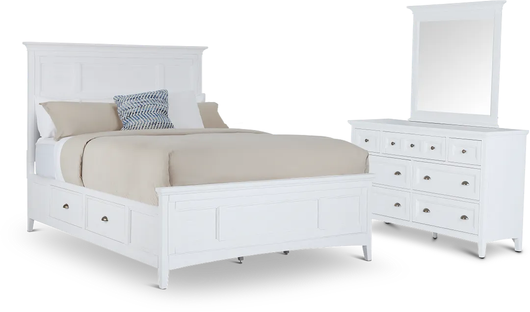 Heron Cove White Panel Storage Bedroom