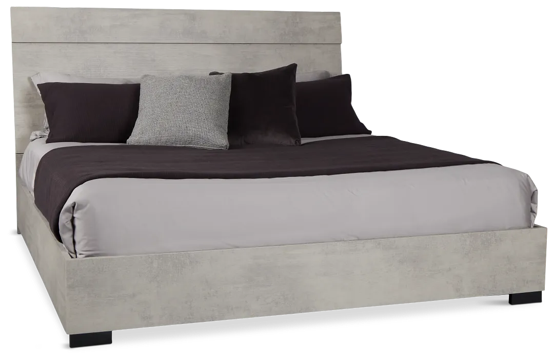 Pomona Gray Panel Bed