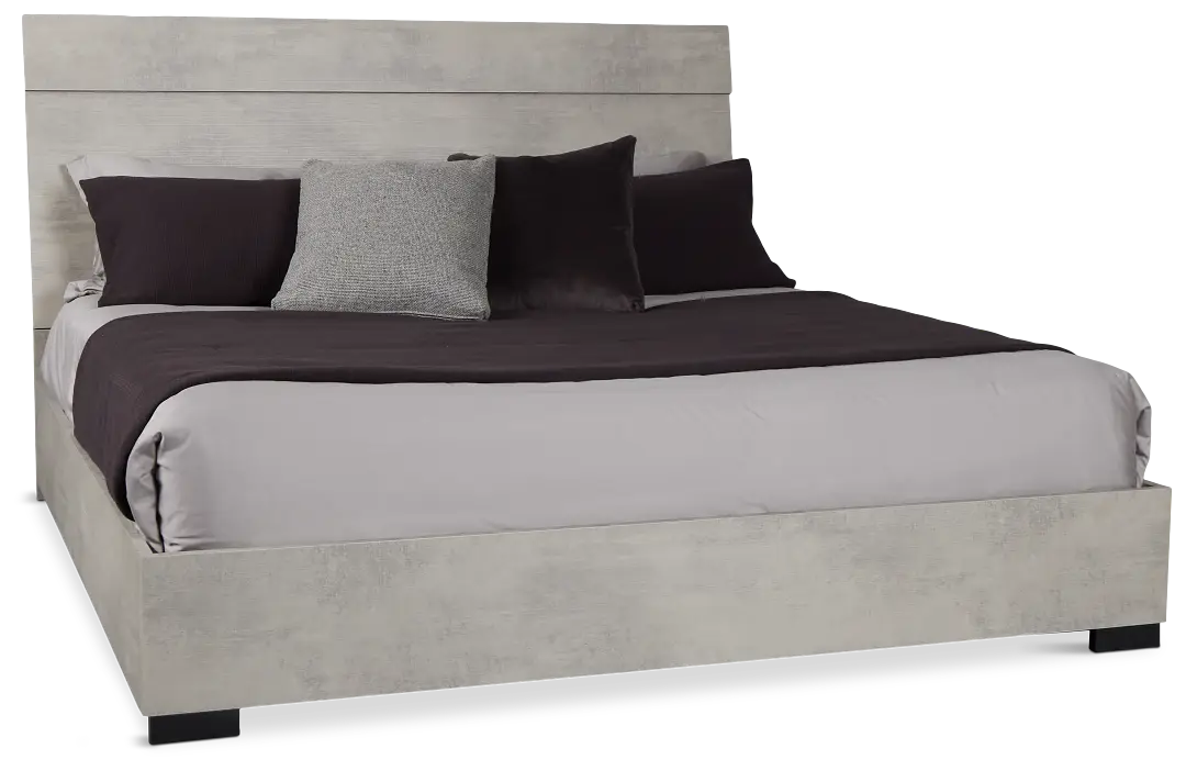Pomona Gray Panel Bed Pomona Gray Panel Bed