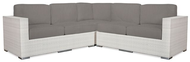 Biscayne Gray Small Two-arm Sectional