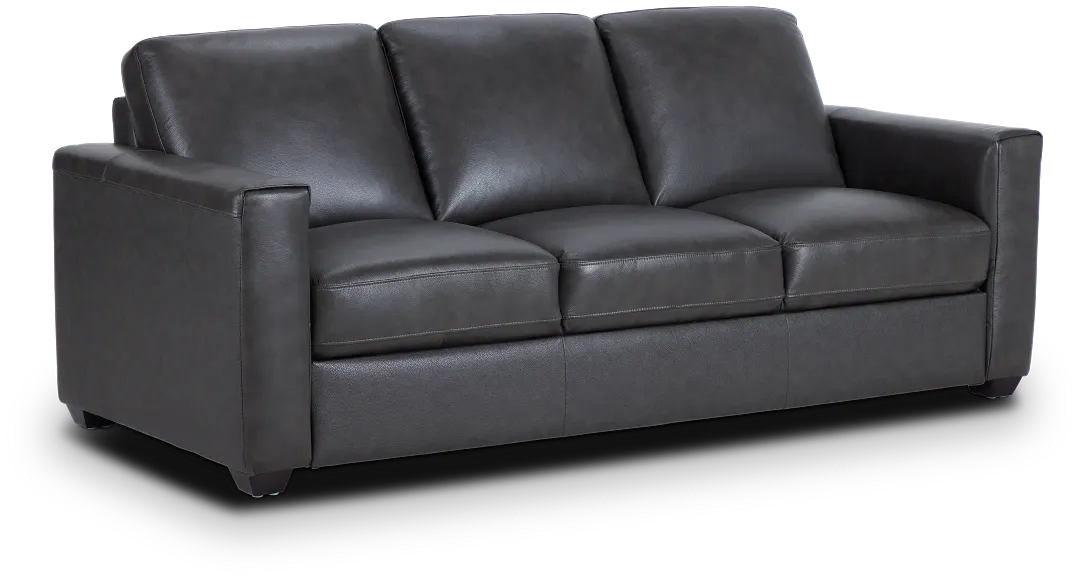 Lane Dark Gray Lthr/vinyl Sofa