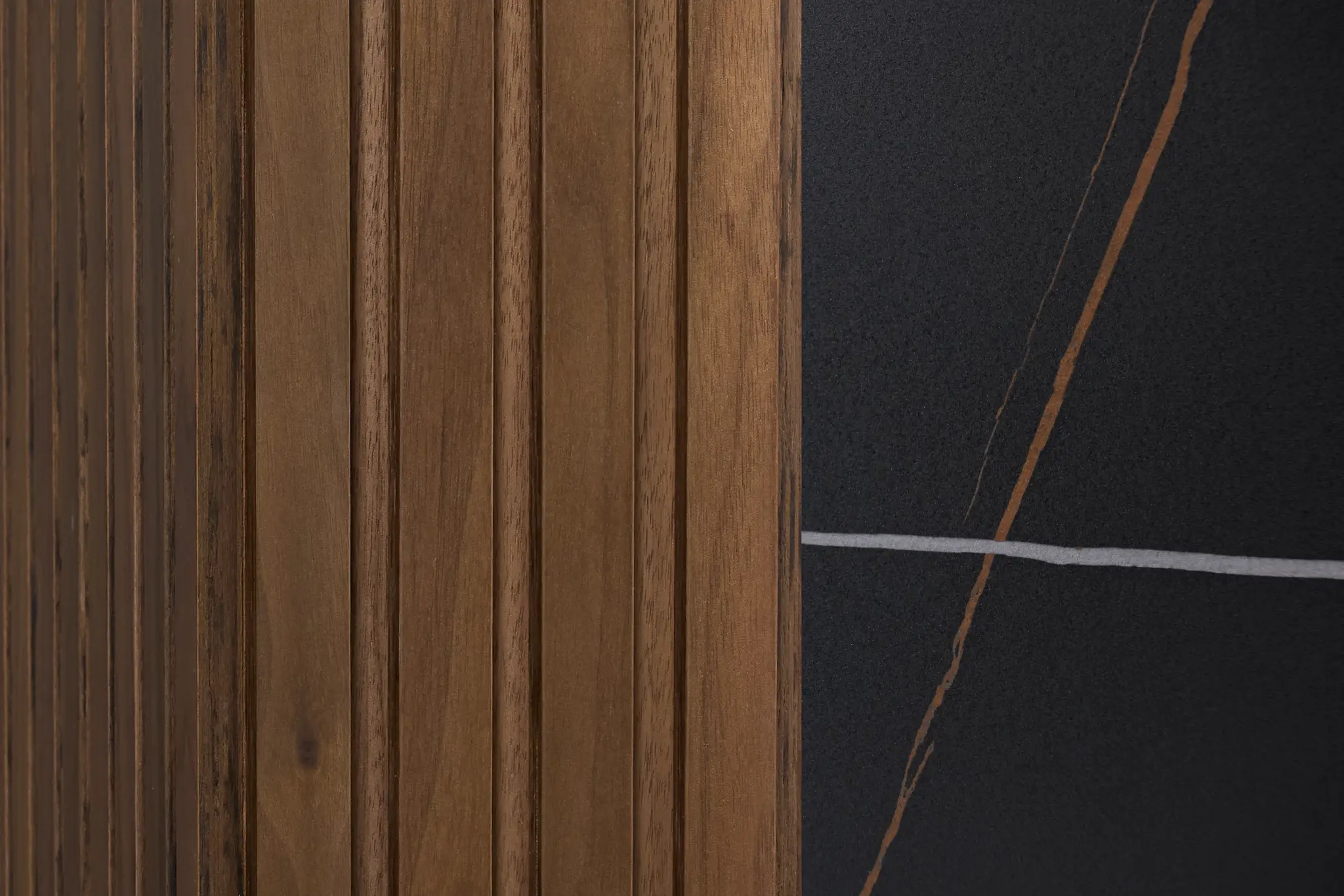 Wayne Two-tone Stone Round Table & 4 Brown Upholstered Chairs Wayne Two-tone Stone Round Table & 4 Brown Upholstered Chairs