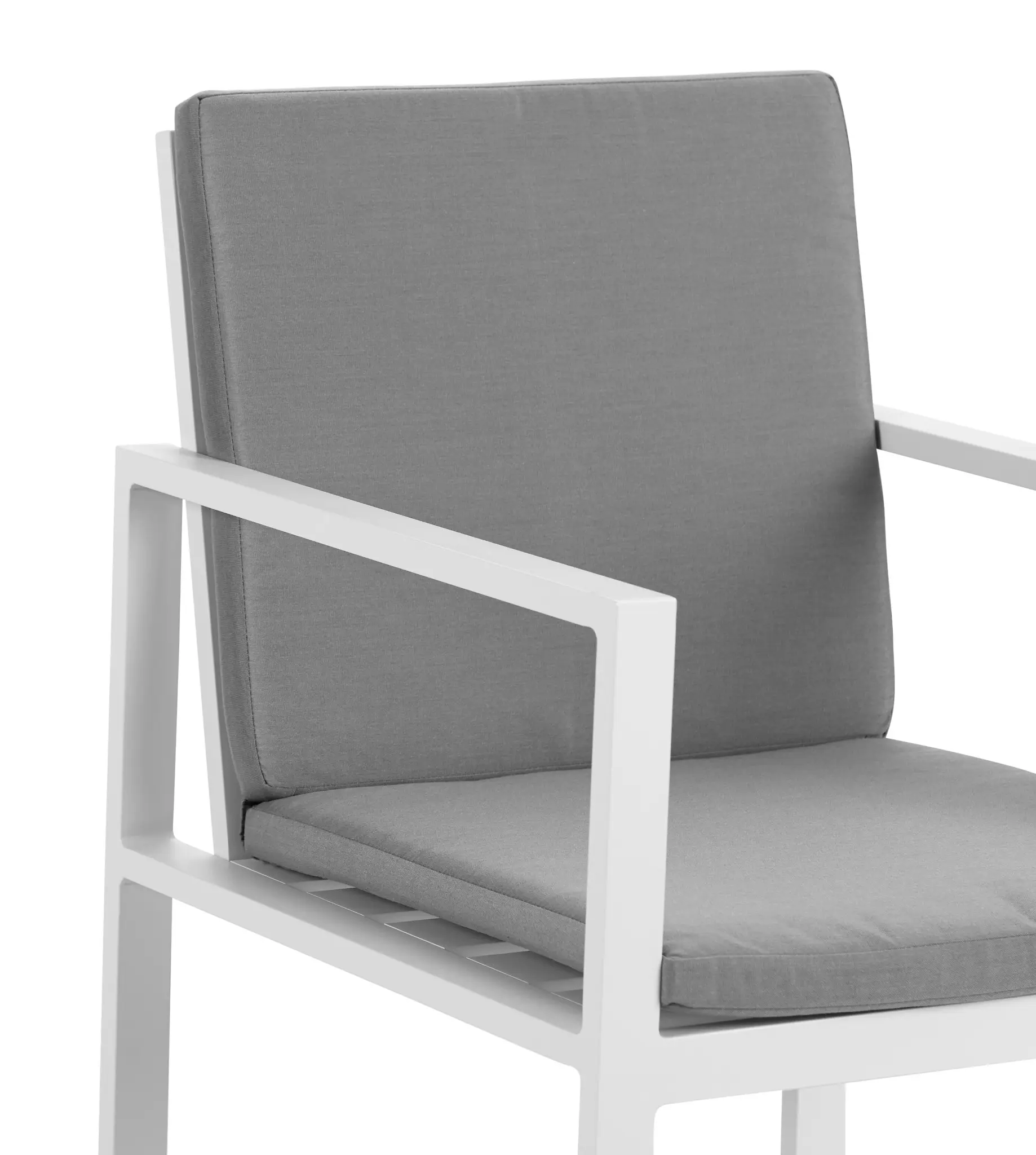 Linear White Dark Gray Aluminum Arm Chair Linear White Dark Gray Aluminum Arm Chair