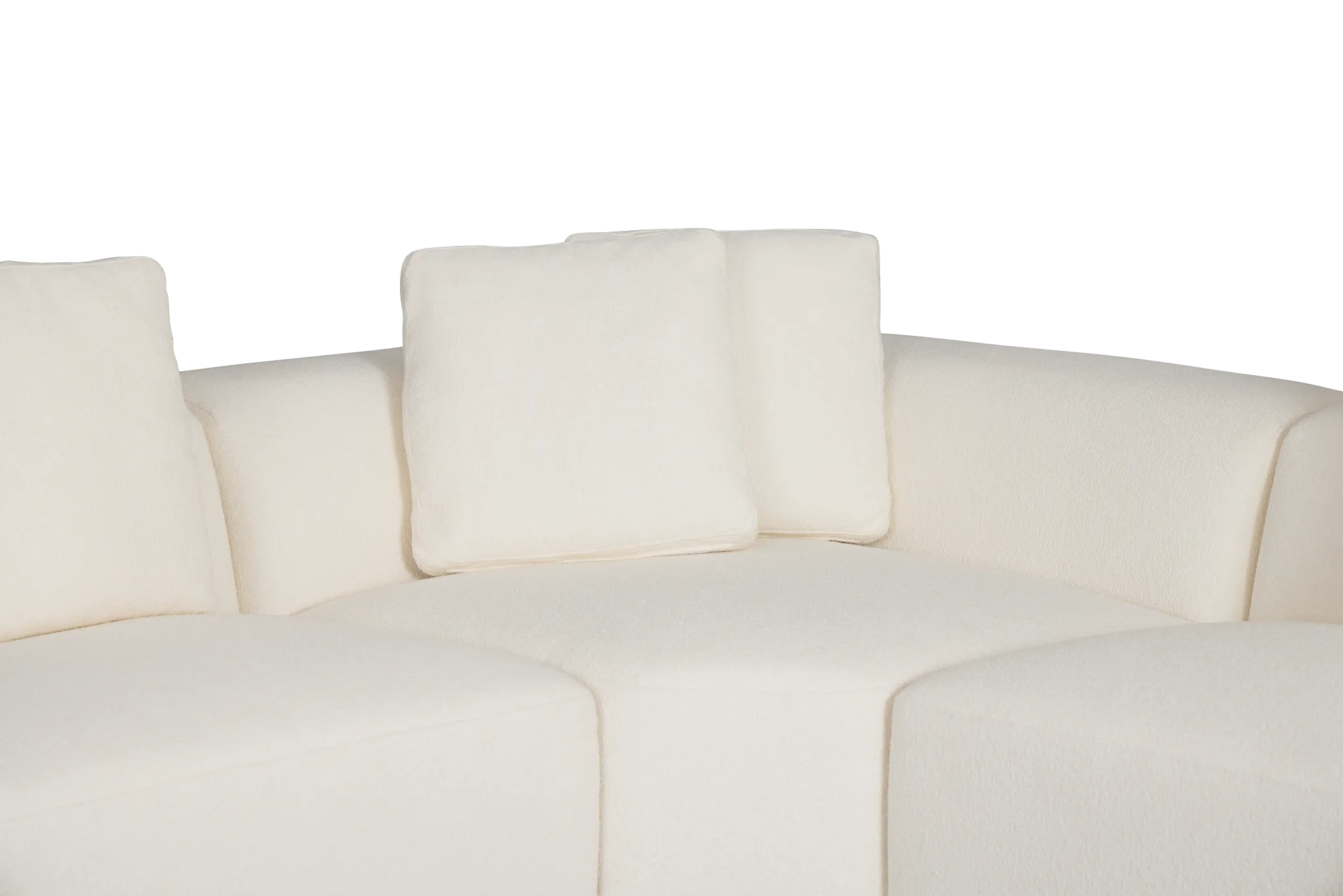 Catalina White Fabric Large Right Chaise Sectional