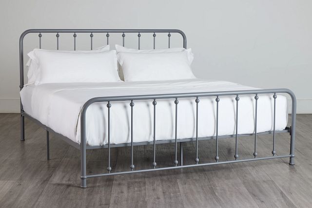 Rory Gray Metal Panel Bed